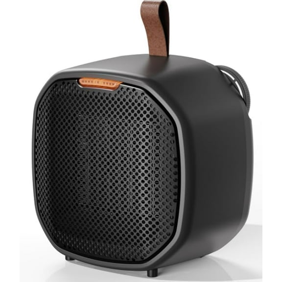 WAA Portable Ceramic Space Heater Dual Protection, Adjustable Thermostat for Office Desk,Black