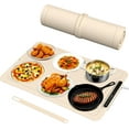 thumbnail image 1 of WAA Silicone Electric Food Warming Mat Portable Roll-Up 3 Temp (140/176/212°F),250W Low Energy,Auto Shut-Off Child Lock for Home/Buffets,White, 1 of 8