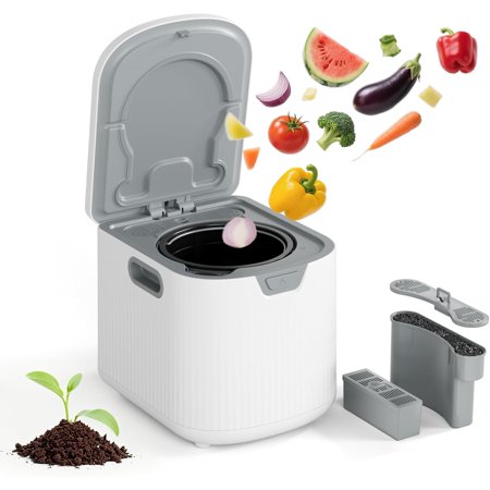 WAA Smart Electric Kitchen Composter 3.3L Auto-Clean Odorless Low Noise,LED Display Food Waste to Fertilizer