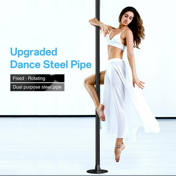 WAASOSCON 45mm Exercise Pole, Removable Dance Pole Kit with Static & Rotating Modes, for Home Workouts and Parties