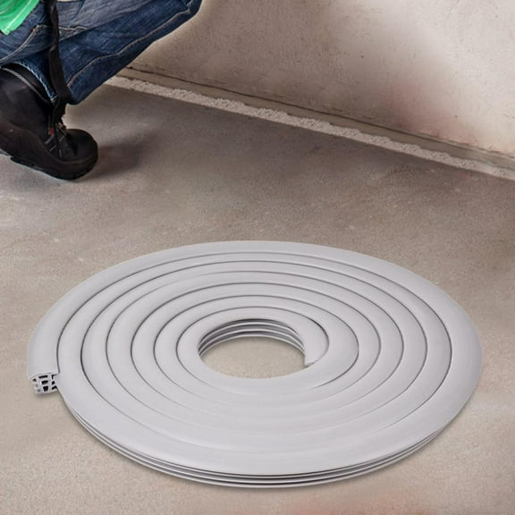 WAASOSCON 50 Ft Long, 1-Inch Wide Gray-White Flexible Rubber Strips, EPDM Concrete Expansion Joint Strips for Weather-Resistant Driveway and Sidewalk Repairs