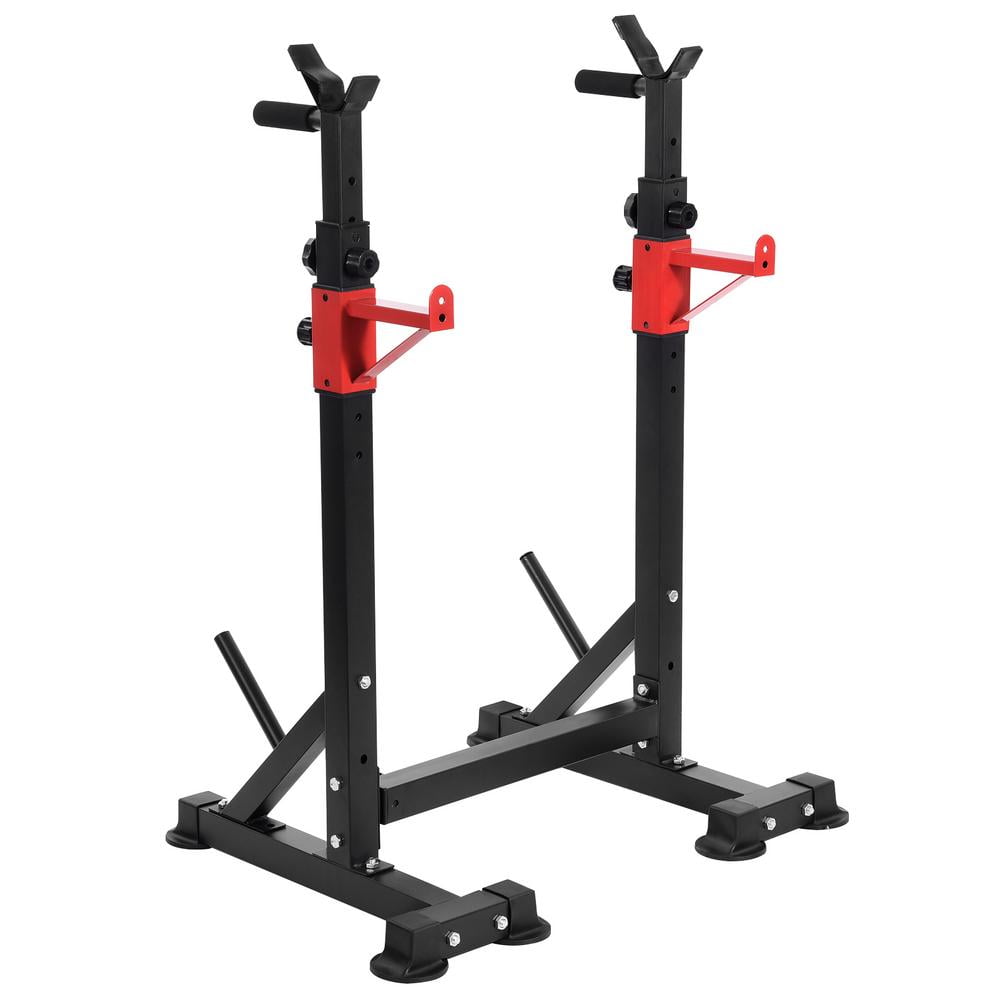 WAASOSCON Adjustable Dumbbell Rack and Stand，Squat Rack Stand,Barbell Rack,Bench Press Rack