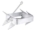 thumbnail image 1 of WAASOSCON Anchor-Man Boat Slide Box Anchors, 100% Hot Dipped Galvanized Foldable Sliding Cube Anchor Suitable for 23" to 32" Offshore Sport Boats, Pontoon Boats (19 lbs), 1 of 9