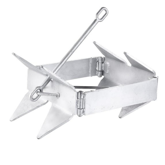 WAASOSCON Anchor-Man Boat Slide Box Anchors, 100% Hot Dipped Galvanized Foldable Sliding Cube Anchor Suitable for 23" to 32" Offshore Sport Boats, Pontoon Boats (19 lbs)
