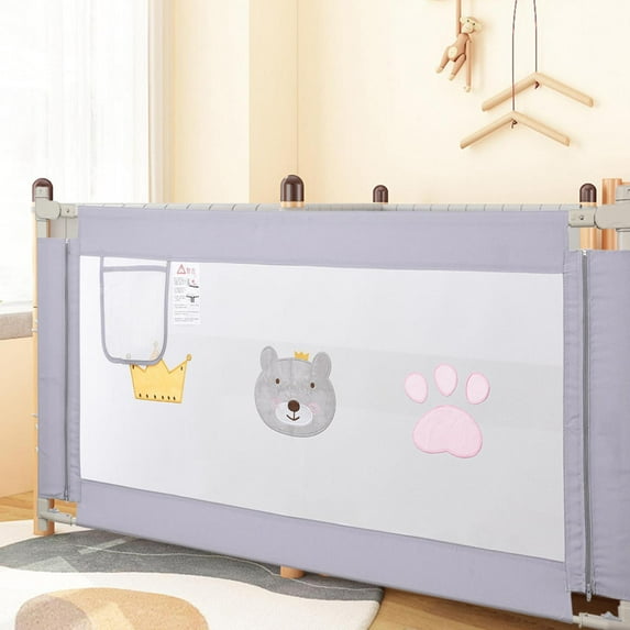 WAASOSCON Bed Rail for Toddlers 1-Piece, 78.7 Inch Baby Bed Rails with Height Adjustment Guardrail for King Size Bed