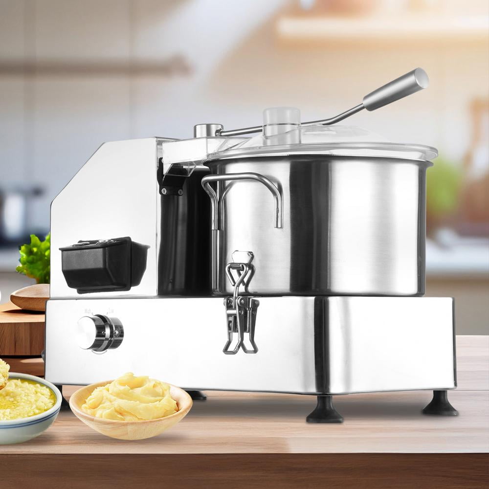 WAASOSCON Commercial Food Processor 6L/1.58GAL, 1800W Powerful Food Chopper , Multi-functional Processor [Chop, Mince, Puree] for Vegetables, Meat, Grains, Nuts