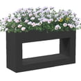 thumbnail image 1 of WAASOSCON Tall and Long Metal Planter Long Rectangular Flower Box Planter Metal Texture Outside Flower Box for Commercial Streets Decks Gardens Courtyards Balconies and Front Porches great, 1 of 7