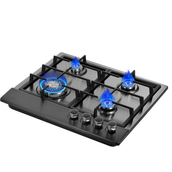WAASOSCON Multi-Function Tabletop and Built-In Propane Stove, 2/4/5 Burner Stainless Steel Cooktop with Thermocouple Protection, and Anti-Scalding Knobs for Indoor Kitchen Cooking