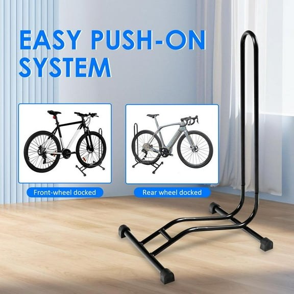 WAASOSCON Sturdy L-Shaped Bike Parking System & Vertical Mountain Bike Stand, 66.5 Inch Heavy-Duty Steel Cycle Organizer