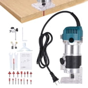 WAASOSCON Trim Router Laminate Trim Router Variable Speed Compact Router Handheld Trigger 800W Milling Engraving Hand Machine Woodworking Tool proficient
