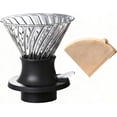 thumbnail image 1 of WAAYEE Clever Coffee Dripper V60 Brewer, One-Touch Switch Control, French Press Soak & Fast Release, Borosilicate Glass+BPA-Free, Easy Clean Hybrid System for Beginners, 1 of 9