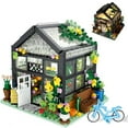 thumbnail image 1 of WAAYEE Flower House Building Mini Set with LED, City Street View Greenhouse Building Blocks, Gift for Friends and Building Fans (579 Pcs), 1 of 8