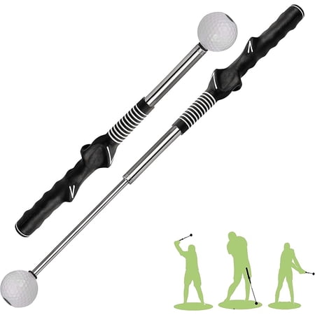WAAYEE Retractable Golf Swing and Grip Trainer, Right-Handed, for Indoor Practice, Warm-Up, Tempo and Hitting Strength Training