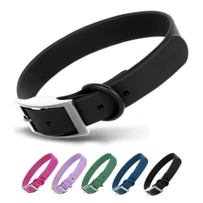 WAAYEE Waterproof Adjustable Dog Collar | Soft Rubber Coated, Easy Clean | for S/M/L Dogs
