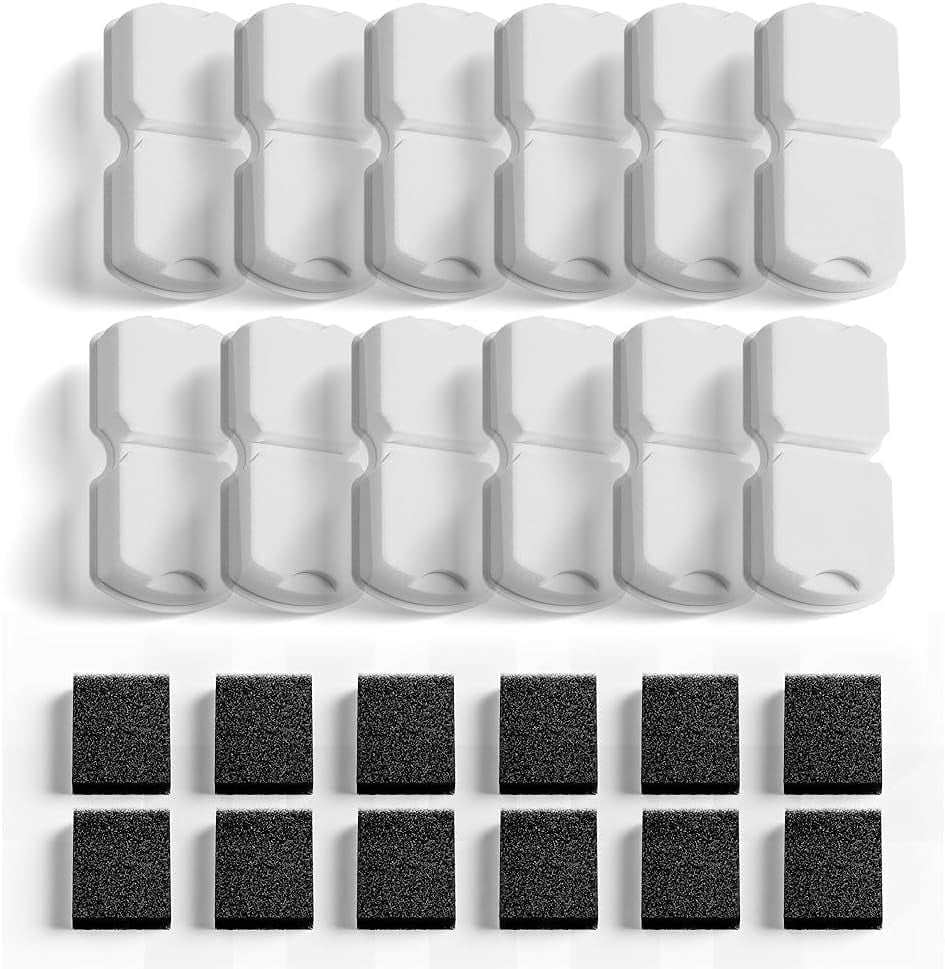 WAAYEEPAL Cat Water Fountain Filter Replacement: 12 Cat Fountain Filter - 12 Pet Fountain Filter, Suitable for GIOTOHUN Stainless Steel Cat Fountain S11