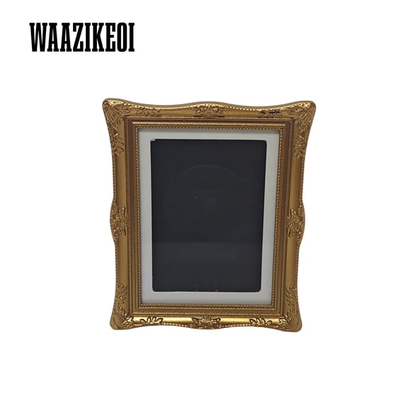 WAAZIKEOI Picture and photograph frames Exquisite Rectangle Decorative Picture Frame, Golden