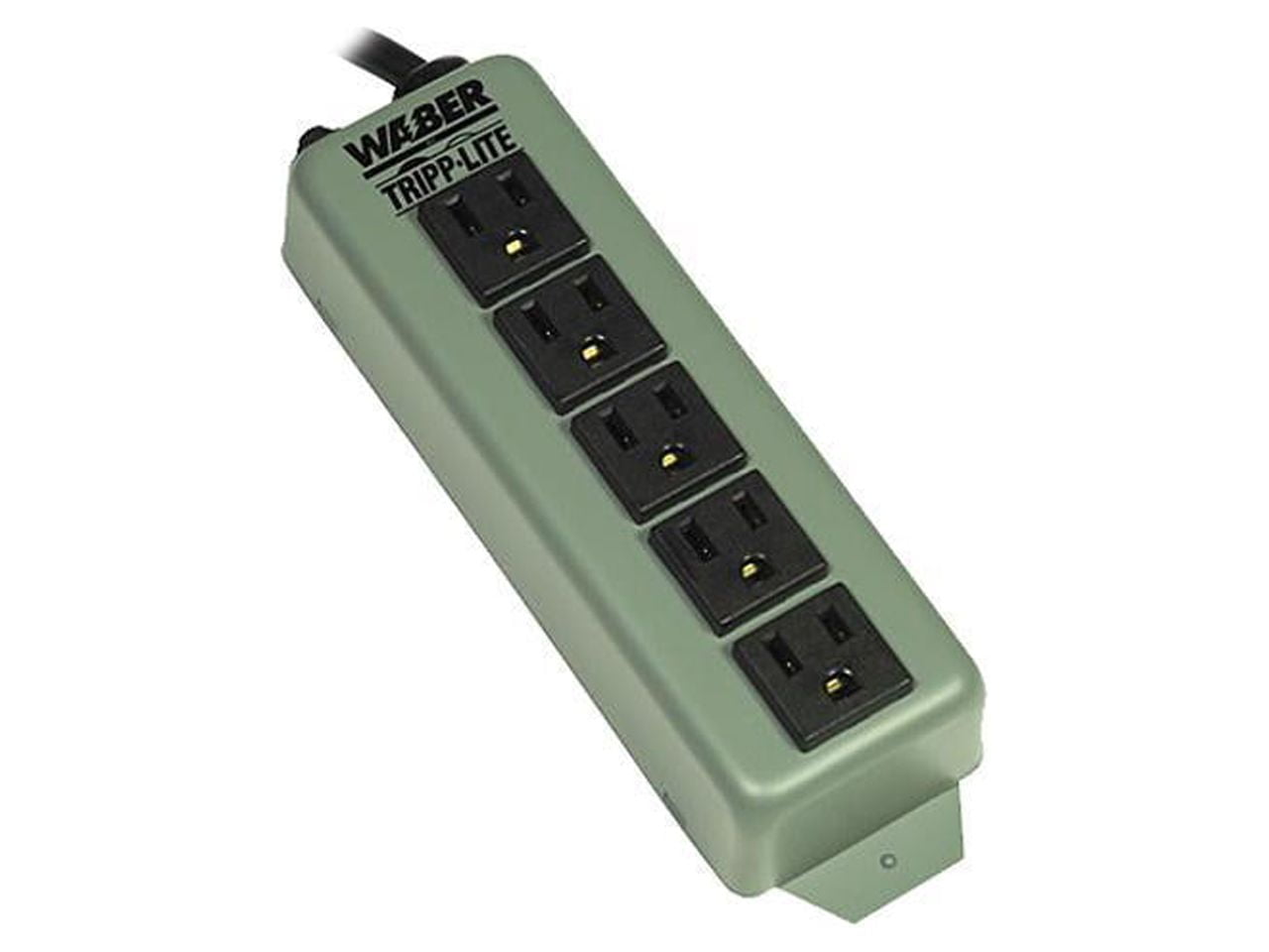 WABER POWER STRIP METAL 5-15R 5 OUTLET 5-15P 6FT CORD