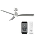 thumbnail image 1 of WAC Clean 52" Brushed Aluminum Dimmable LED Smart Ceiling Fan with Remote Control, 1 of 9