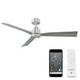 thumbnail image 1 of WAC Clean 52" Brushed Aluminum Smart Ceiling Fan with Remote Control, 1 of 2