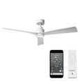 thumbnail image 1 of WAC Clean 52" Matte White Dimmable LED Smart Ceiling Fan with Remote Control, 1 of 9