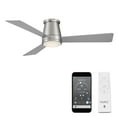 thumbnail image 1 of WAC Hug 52" Brushed Nickel Dimmable LED Smart Flush Mount Ceiling Fan with Remote Control, 1 of 10