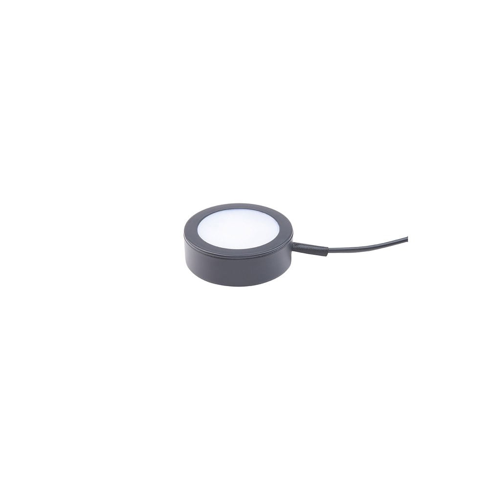 Black Aluminum LED Puck Light with Adjustable CCT