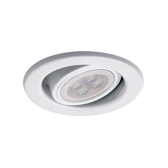WAC Lighting 2.5" 1-Light Aluminum Gimbal Trim with 8W MR16 LED in White