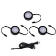 thumbnail image 1 of WAC Lighting 3-Light LED Aluminum Puck Lights with Roll Switch 3-CCT in Black, 1 of 2