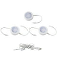 thumbnail image 1 of WAC Lighting 3-Light LED Aluminum Puck Lights with Roll Switch 3-CCT in White, 1 of 2