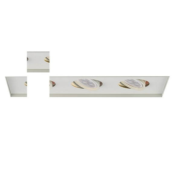 WAC Lighting 3-Light LED Low Voltage Multiple Aluminum Invisible Trim in White