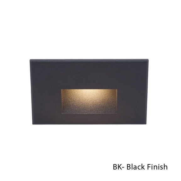 WAC Lighting 4-Watt Line Voltage 3000K Black Integrated LED Horizontal Wall or Stair Light