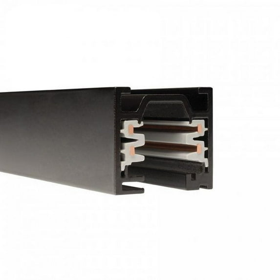 WAC Lighting 4ft W Track W2 120V Two Circuit Recessed Track Flanged Black