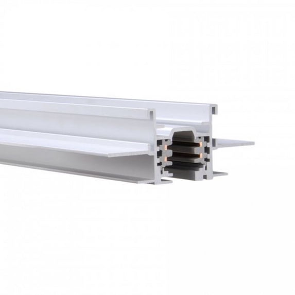 WAC Lighting 4ft W Track W2 120V Two Circuit Recessed Track Flangeless White