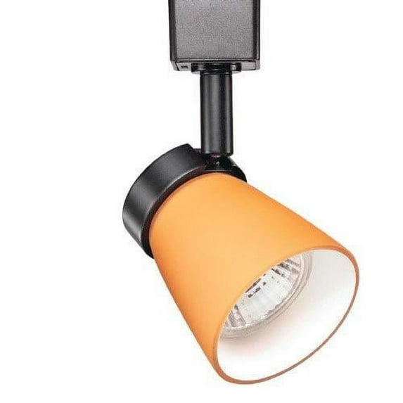 WAC Lighting 50W GU10 Miniature Line Voltage Amber Glass / Black Track Head L Series Track Head