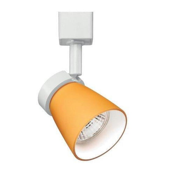 WAC Lighting 50W GU10 Miniature Line Voltage Amber Glass / White Track Head L Series Track Head