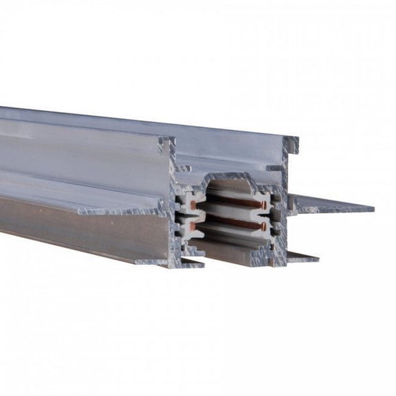 WAC Lighting 8ft W Track W2 120V Two Circuit Recessed Track Flangeless Platinum