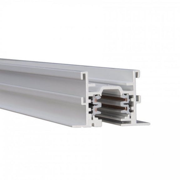WAC Lighting 8ft W Track W2 277V Two Circuit Recessed Track Flangeless White