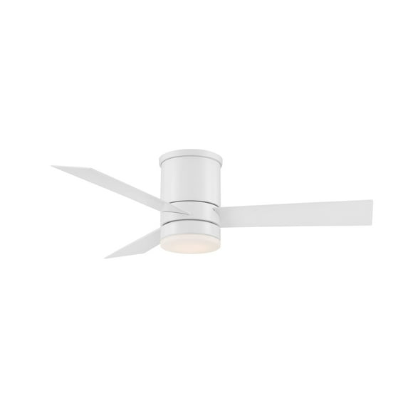 WAC Lighting Axis 44 Inch Three Blade Indoor / Outdoor Smart Flush Mount Ceiling Fan with Six Speed DC Motor and LED Light. Matte White 3000K N/A
