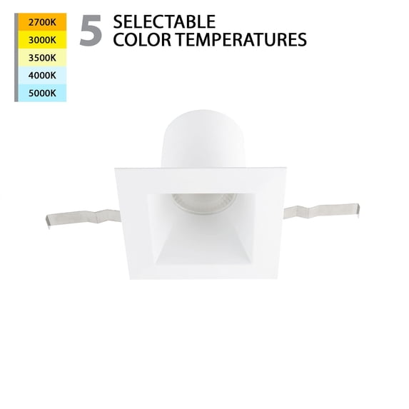 WAC Lighting Blaze 6" Square Aluminum Recessed Light w/ Remodel Housing in White