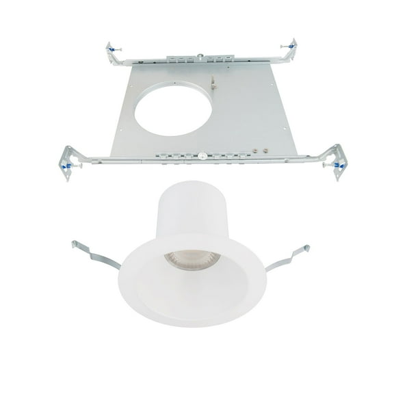 WAC Lighting Blaze Round Aluminum Recessed Light w/ New Frame-in Kit in White