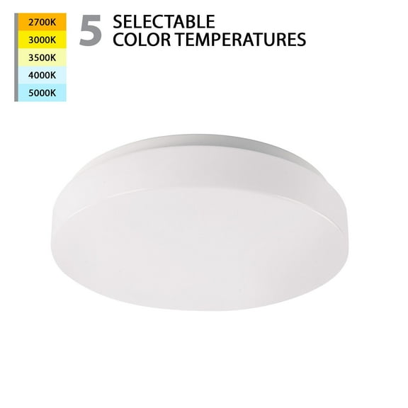 WAC Lighting Blo 13" 1-Light LED 5-CCT Energy Star Aluminum Flush Mount in White