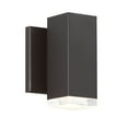 thumbnail image 1 of WAC Lighting Block 1-Light LED Aluminum Indoor & Outdoor Wall Light in Bronze, 1 of 5