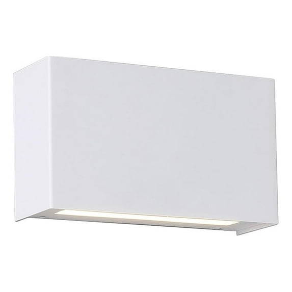 WAC Lighting Blok 2-Light LED 2700K Backup Battery Aluminum Wall Sconce in White