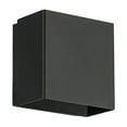 thumbnail image 1 of WAC Lighting Boxi 1-Light LED 3-CCT 2700K Aluminum Wall Sconce in Brushed Nickel, 1 of 5