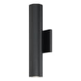 thumbnail image 1 of WAC Lighting Caliber 2-Light LED Aluminum Indoor & Outdoor Wall Light in Black, 1 of 3