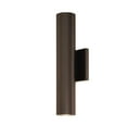 thumbnail image 1 of WAC Lighting Caliber 2-Light LED Aluminum Indoor & Outdoor Wall Light in Bronze, 1 of 5