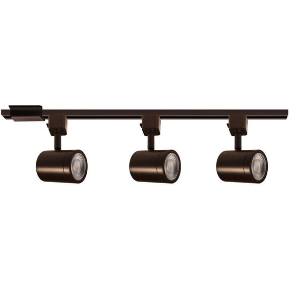 WAC Lighting Charge 3-Light 10W LED Energy Star Aluminum Track Kit in Bronze