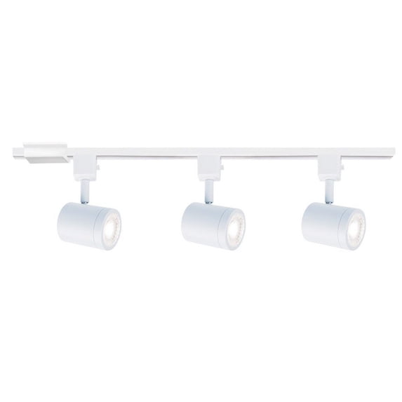 WAC Lighting Charge 3-Light Aluminum Track Kit w/ Floating Canopy Feed in White