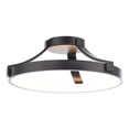 thumbnail image 1 of WAC Lighting Chaucer 16" LED 3000K Aluminum Semi-Flush Mount in Black, 1 of 4