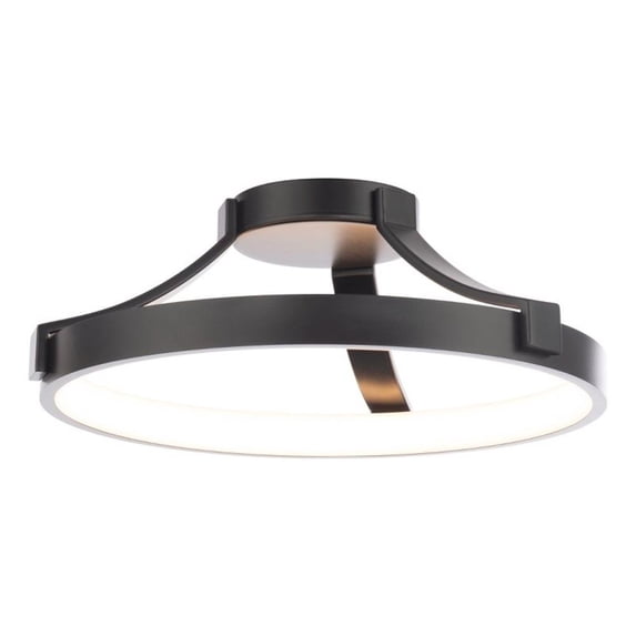 WAC Lighting Chaucer 16" LED 3000K Aluminum Semi-Flush Mount in Black